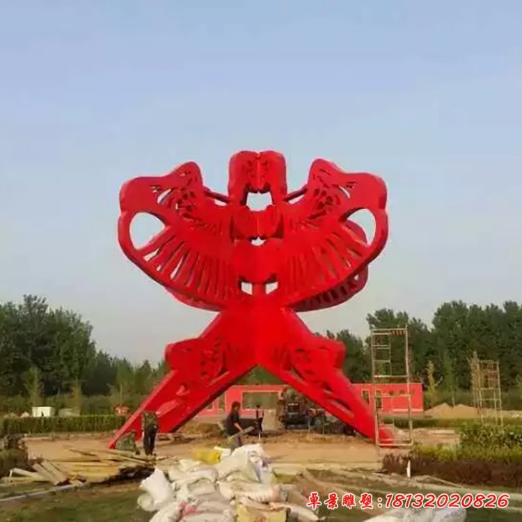 不锈钢风筝雕塑，广场风筝不锈钢雕塑 (3)