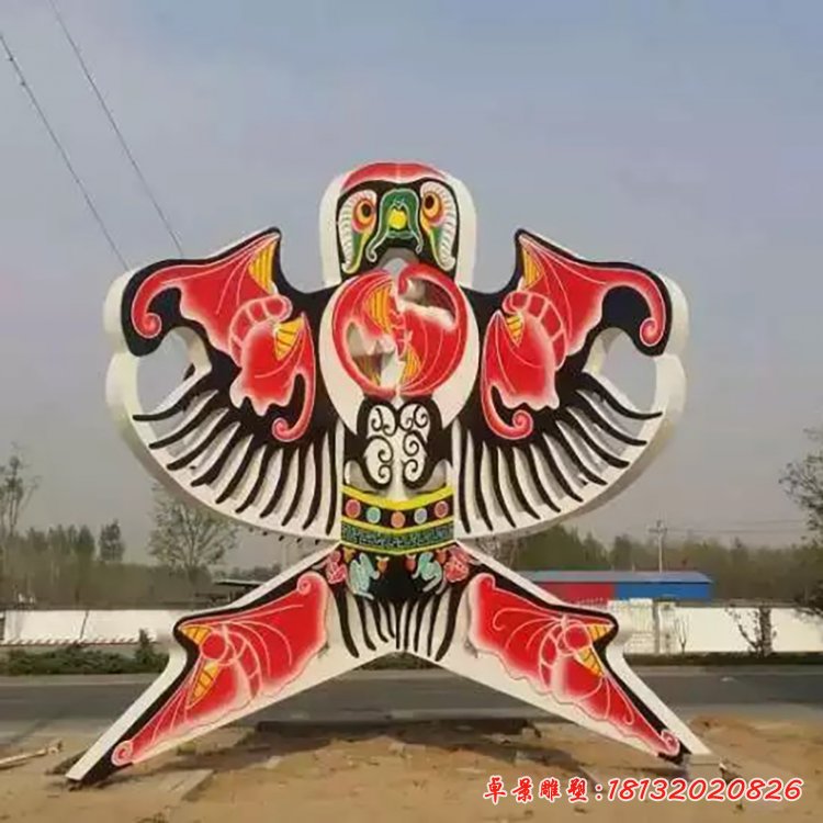 不锈钢风筝雕塑，广场风筝不锈钢雕塑 (1)