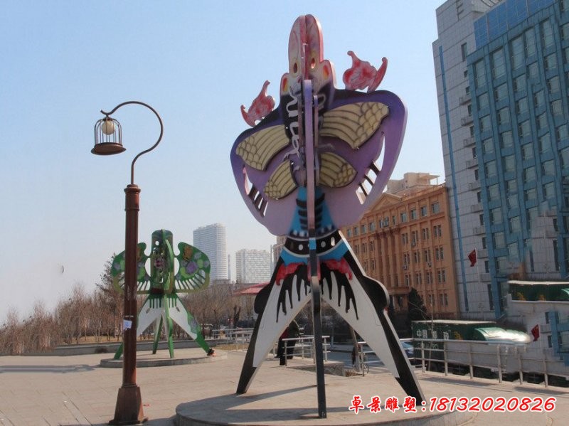不锈钢风筝雕塑，不锈钢景观雕塑