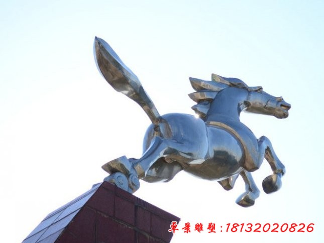 不锈钢马雕塑，不锈钢动物雕塑