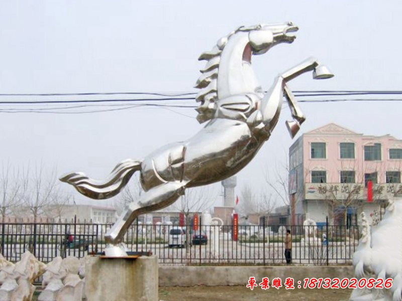 不锈钢马动物雕塑