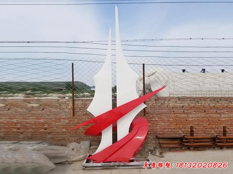 不锈钢校园抽象扬帆起航雕塑