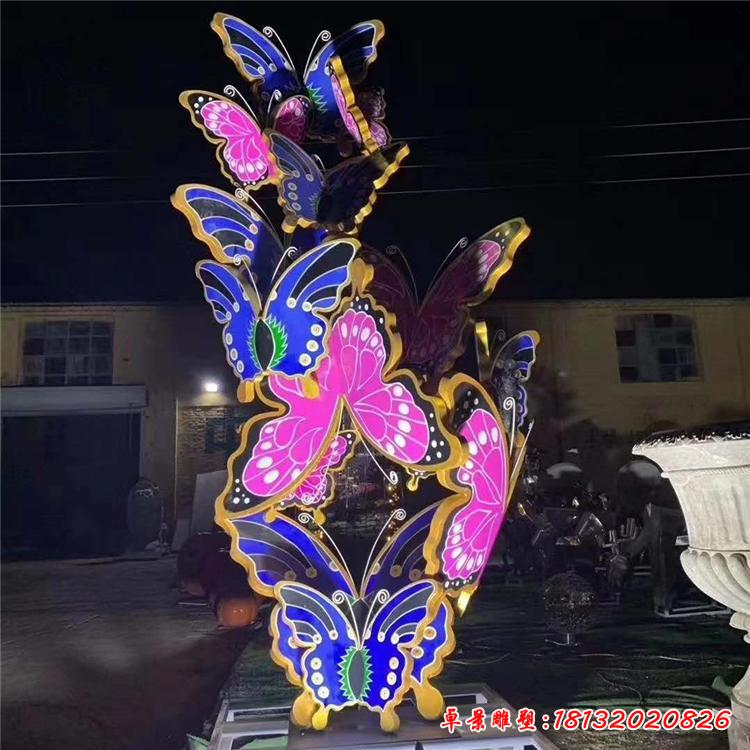 不锈钢彩绘蝴蝶雕塑2