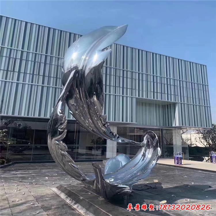 不锈钢镜面羽毛雕塑
