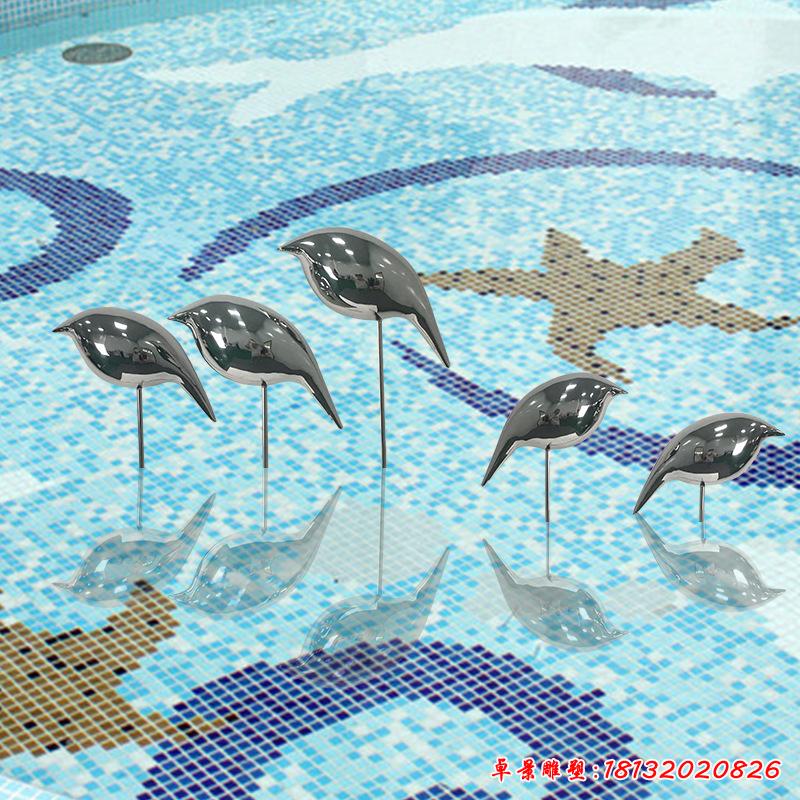 户外不锈钢雕塑创意草坪花园草地鸽子园林抽象小鸟装饰工艺品65577