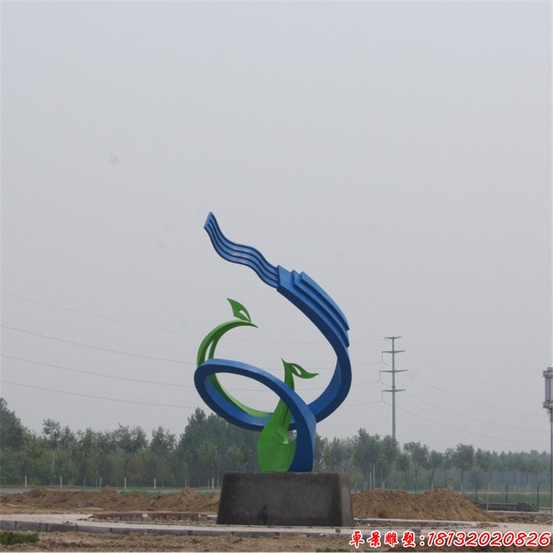 不锈钢凤凰涅槃抽象雕塑