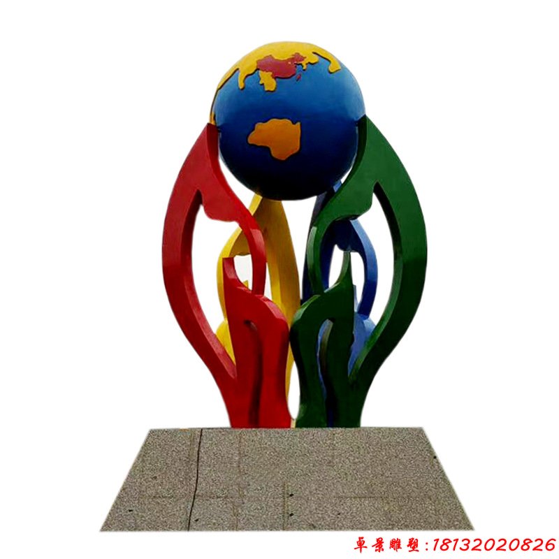 城市不锈钢地球艺术造型雕塑