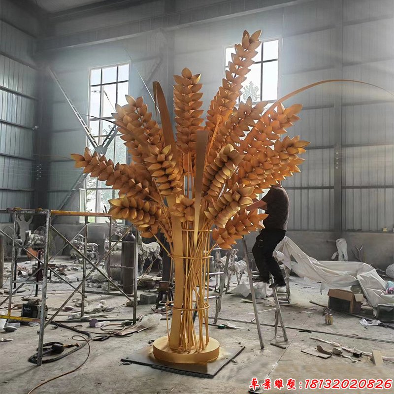 公园不锈钢麦穗艺术摆件雕塑