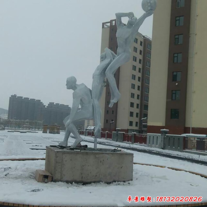 不锈钢打篮球雕塑，公园打篮球雕塑