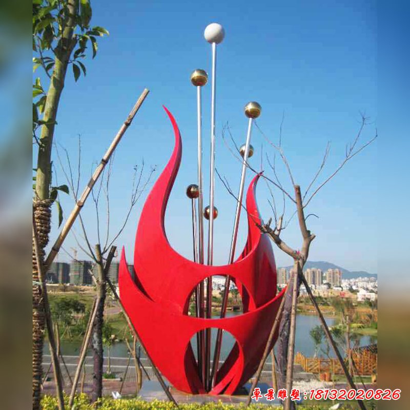 火焰-不锈钢火焰抽象雕塑，公园抽象雕塑