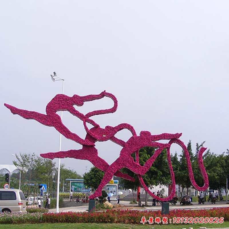 不锈钢跳舞雕塑，不锈钢运动雕塑