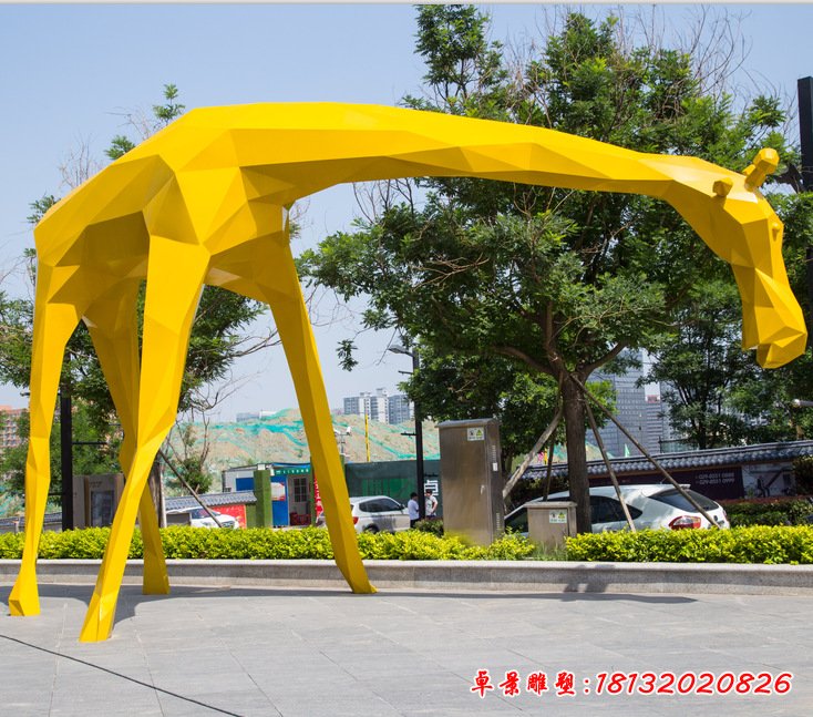 不锈钢镂空雕塑，玻璃刚雕塑，动物人物鹿豹鱼火烈鸟厂家图样定制89551