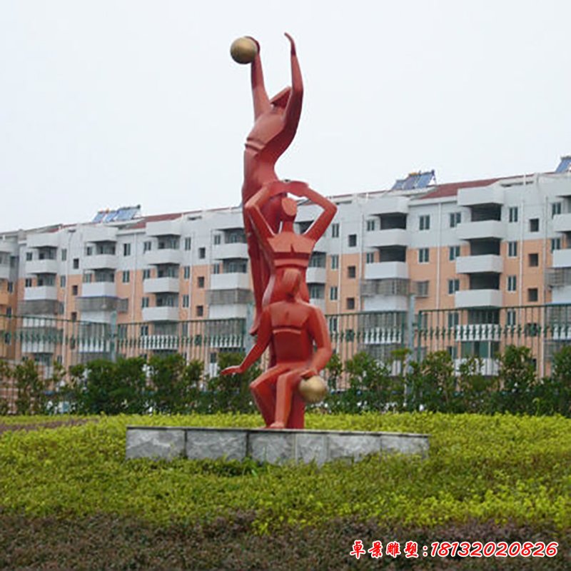 不锈钢打篮球雕塑，公园运动不锈钢雕塑_看图王