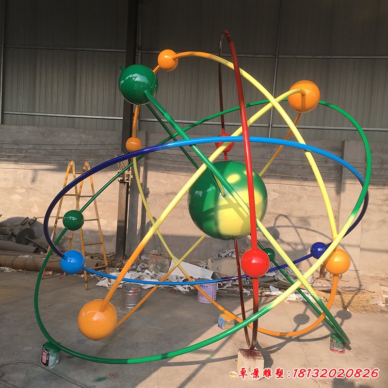 不锈钢星球雕塑，不锈钢校园雕塑 (2)