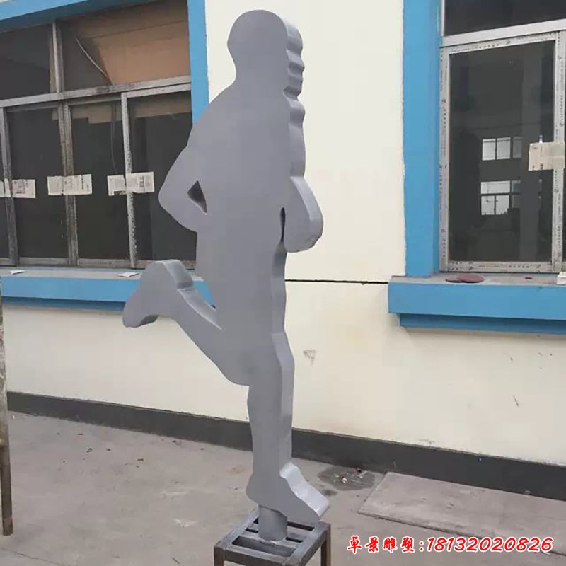 不锈钢跑步雕塑，广场不锈钢运动雕塑 (2)