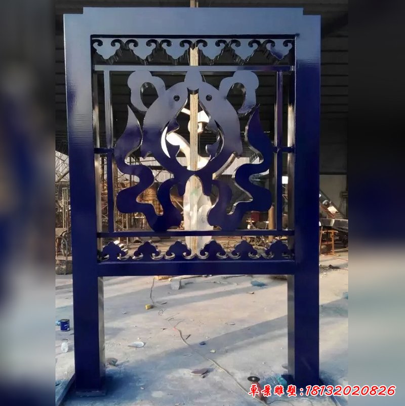 不锈钢剪纸雕塑，广场不锈钢雕塑 (2)