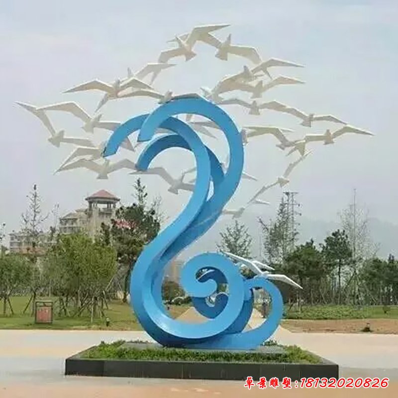 不锈钢和平鸽雕塑，广场和平不锈钢雕塑