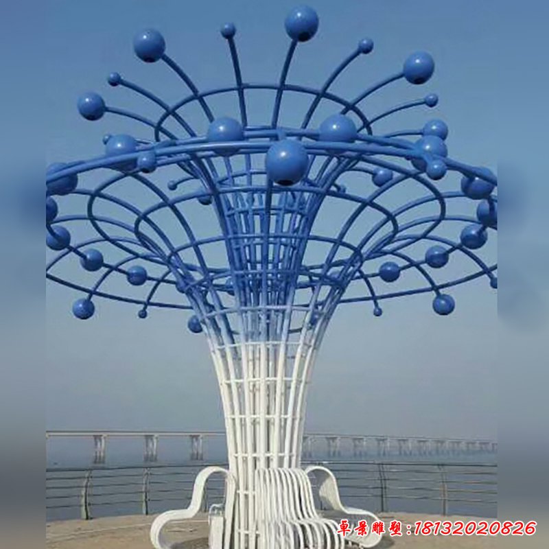不锈钢抽象镂空树  广场景观雕塑
