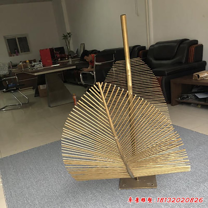 不锈钢羽毛雕塑 (7)
