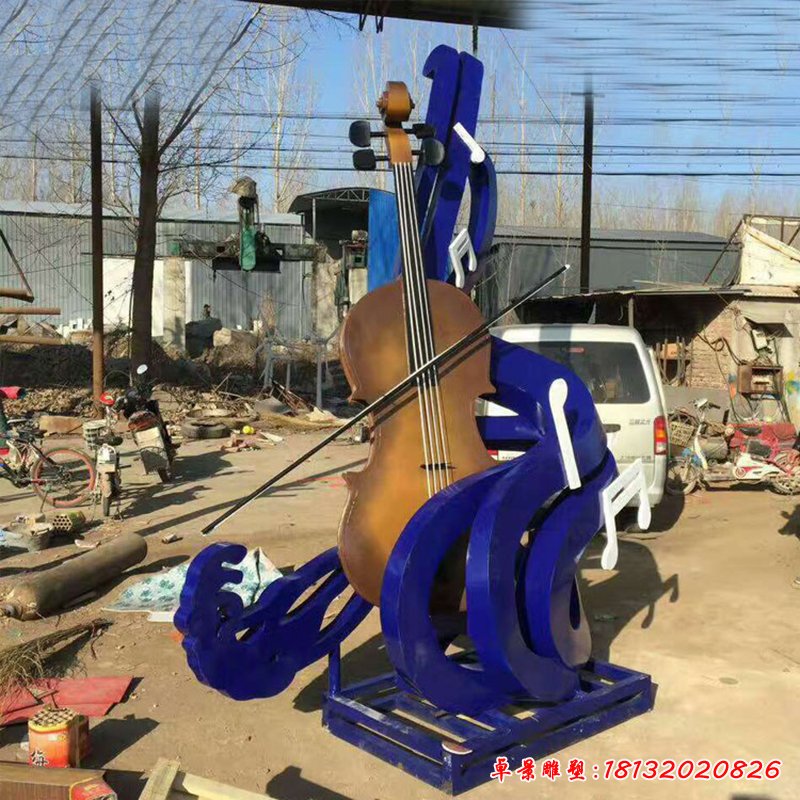 不锈钢吉他   公园景观雕塑