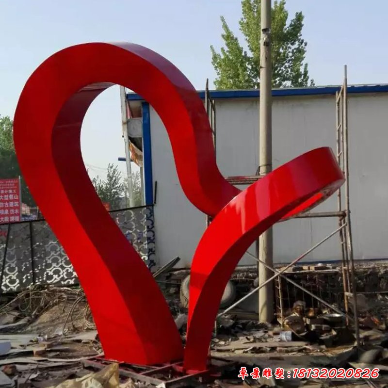 不锈钢彩带雕塑，不锈钢抽象雕塑 (3)