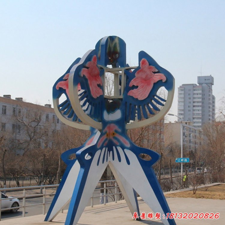 不锈钢风筝雕塑，公园景观不锈钢雕塑