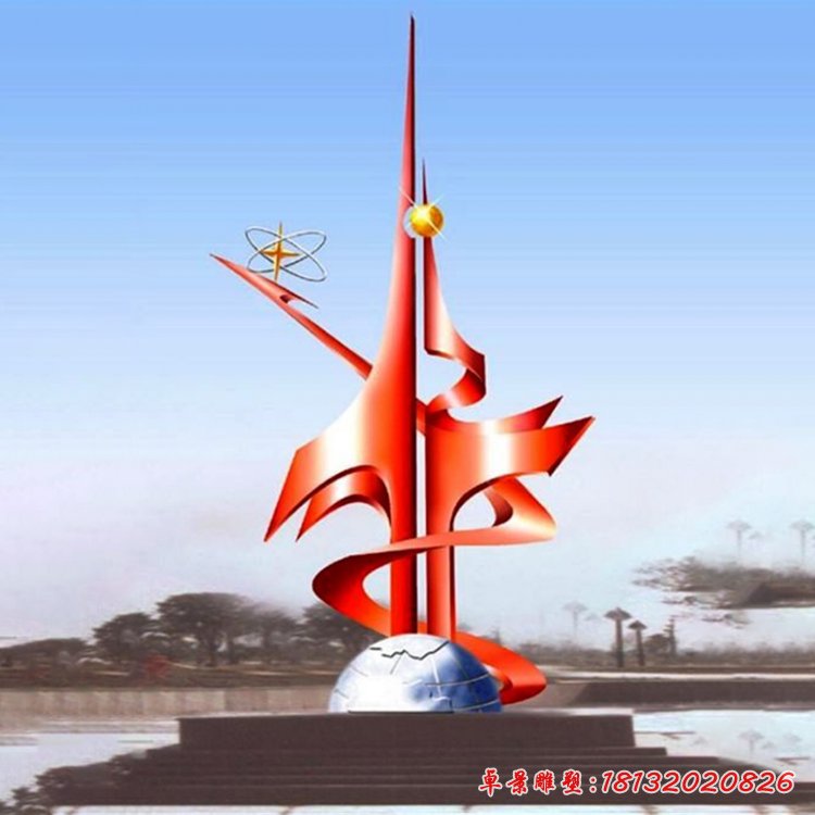 不锈钢放飞理想，不锈钢企业抽象雕塑