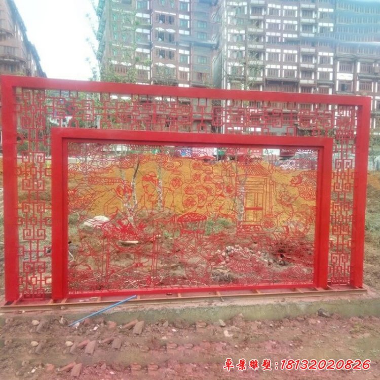 不锈钢剪纸雕塑，公园不锈钢景观雕塑