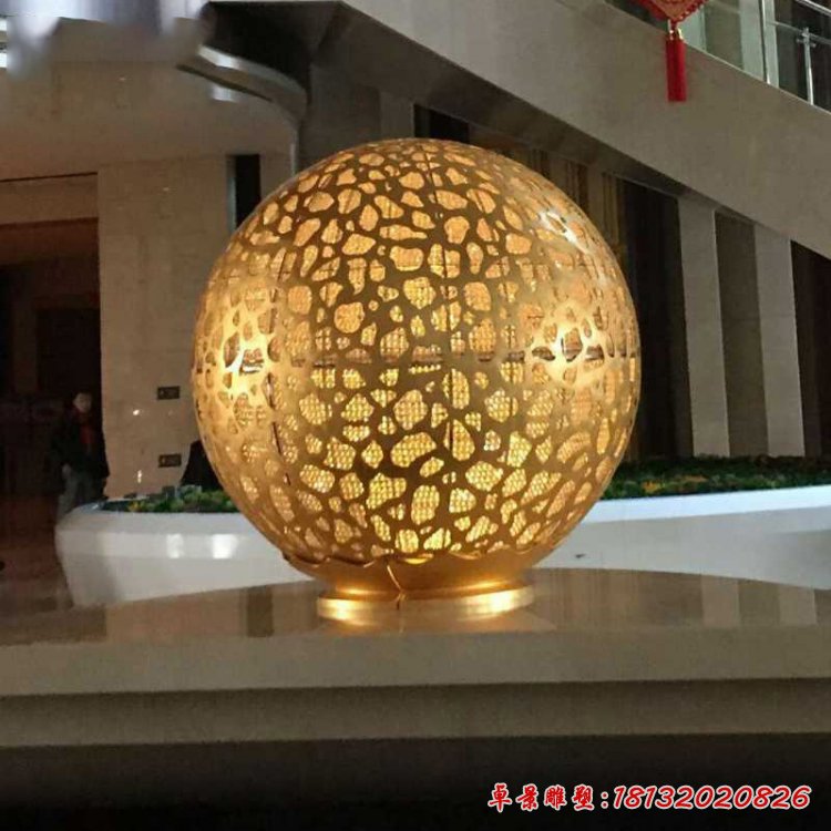 不锈钢镂空球雕塑 (20)