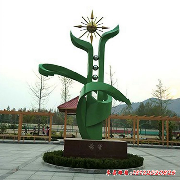 广场不锈钢景观雕塑，不锈钢希望雕塑