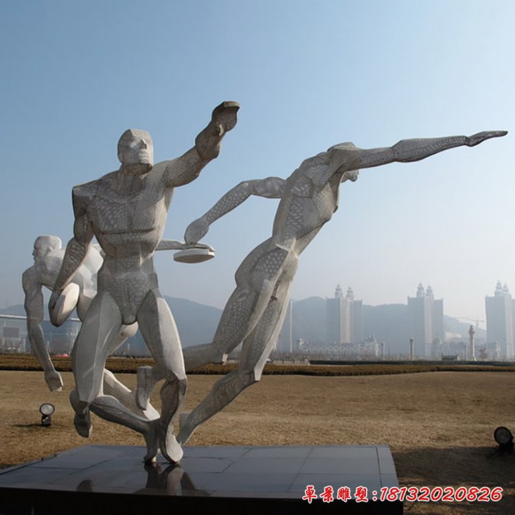 掷铁饼雕塑，不锈钢运动雕塑 (2)