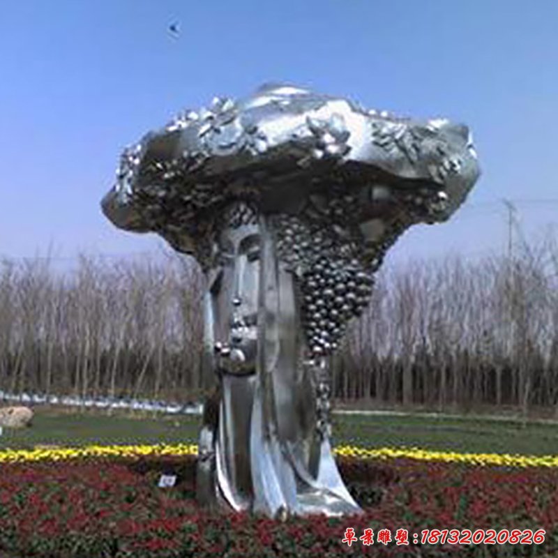 不锈钢葡萄雕塑，不锈钢抽象广场雕塑 (2)[1]