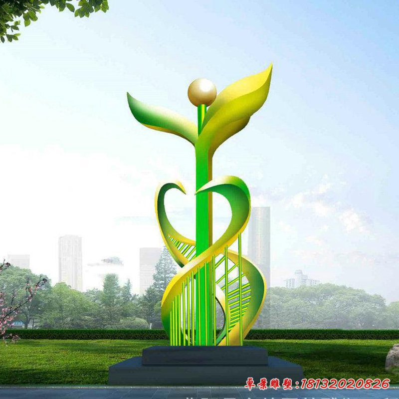 萌芽雕塑，校园景观雕塑