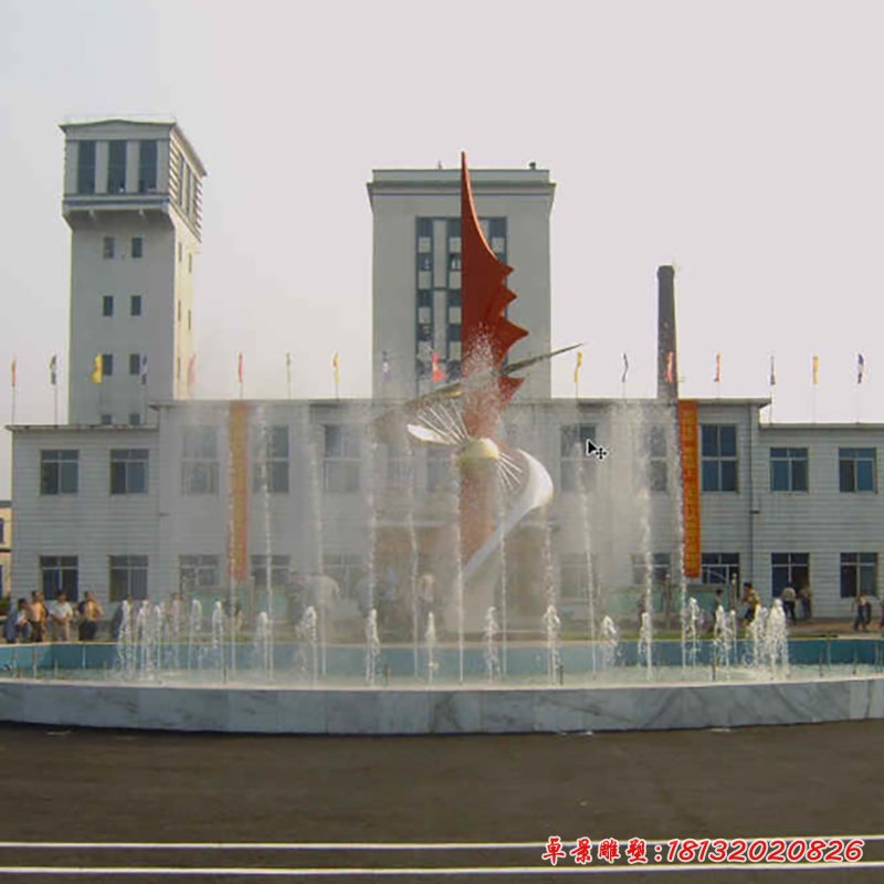 不锈钢喷泉雕塑，316不锈钢景观雕塑[1]