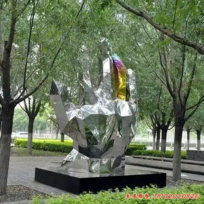 不锈钢手雕塑，公园不锈钢手掌雕塑 (4)