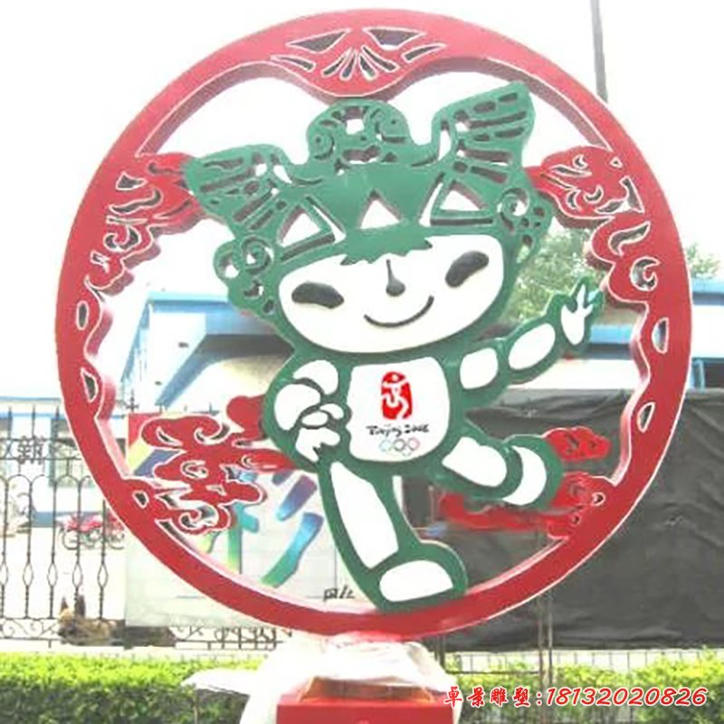 不锈钢福娃雕塑，广场不锈钢雕塑