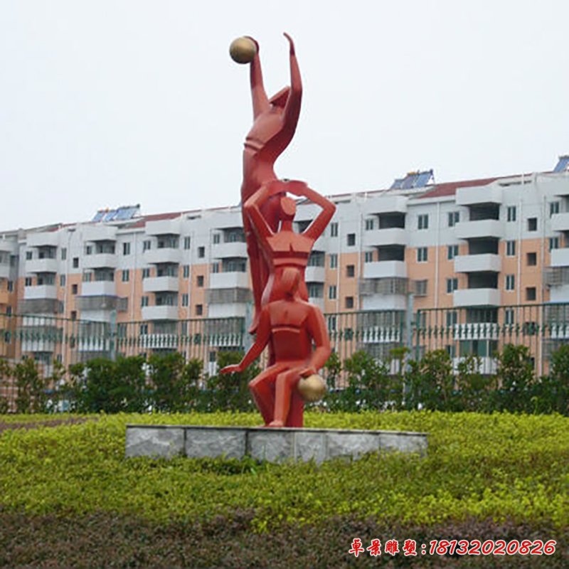 不锈钢打篮球雕塑，公园运动不锈钢雕塑_看图王