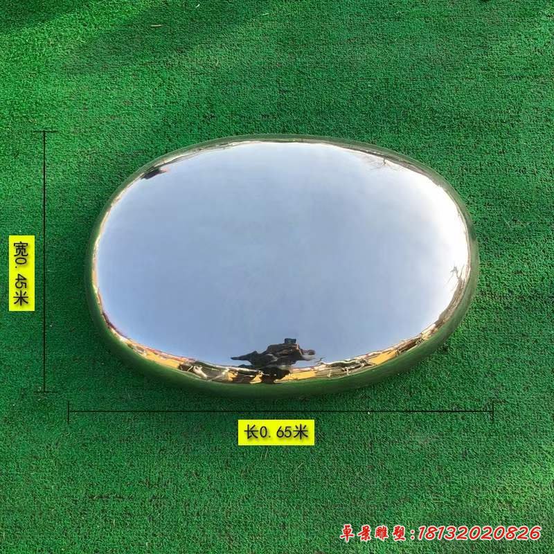 草坪鹅卵石不锈钢雕塑 (3)