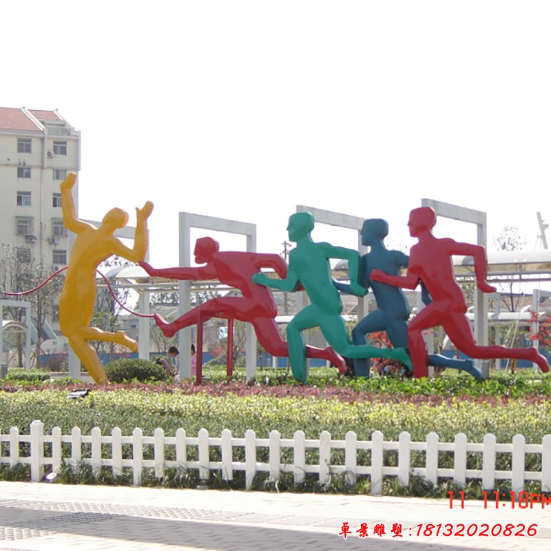 不锈钢运动雕塑，不锈钢抽象运动雕塑 (2)