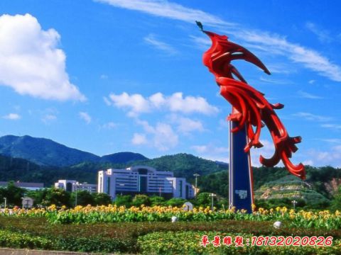 园林抽象凤凰