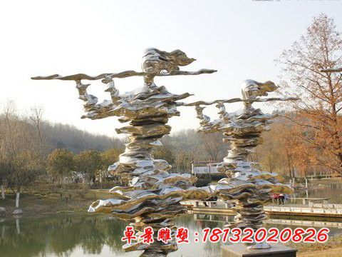 抽象吹笛子人物