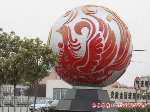 凤凰浮雕圆球