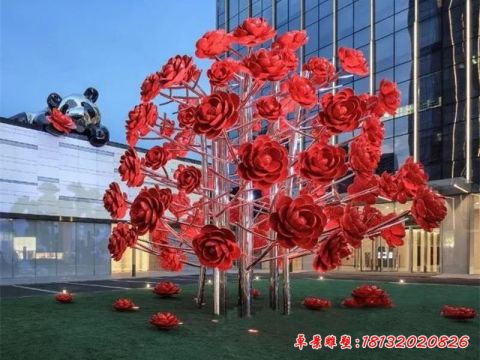 公园玫瑰花树