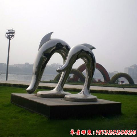 镜面抽象海豚