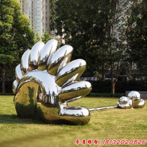 小区抽象太阳花雕塑