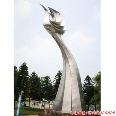 公园大型飞翔天鹅