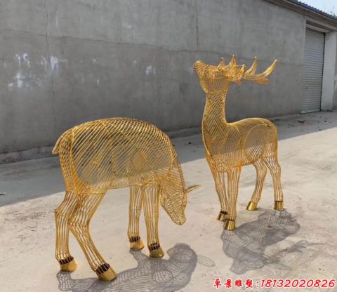 镂空金色鹿