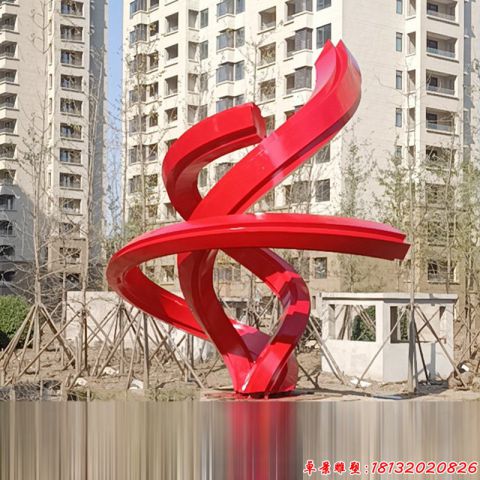 公园抽象彩带飞扬造型