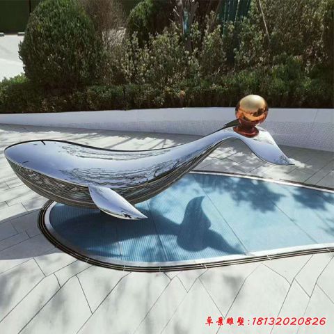公园镜面海豚景观