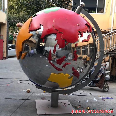 抽象彩绘地球仪